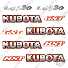 Aftermarket L4630 Fits Kubota Decal Kit Tractor Decals - 3m Vinyl Sticker Set
