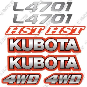 Aftermarket L4701 Fits Kubota Decal Kit Tractor - 3m Vinyl Sticker Set