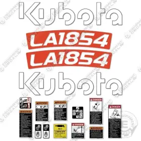 Aftermarket La-1854 Fits Kubota La 1854 Decals Utility Tractor Replacement - New Style