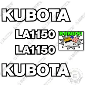 Aftermarket La1150 Fits Kubota Decal Kit Frontend Loader Attachment - 3m Vinyl