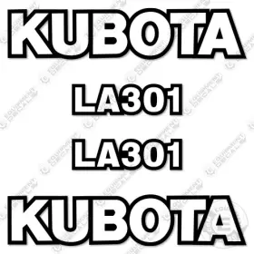 Aftermarket La301 Fits Kubota Decal Kit Attachment Decals - 7 Year Outdoor 3m Vinyl Aftermarket La301 Fits Kubota Decal Kit Attachment Decals - 7 Year Outdoor 3m Vinyl