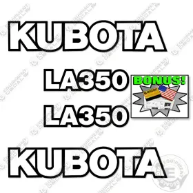 Aftermarket La350 Fits Kubota 350 Decal Kit Frontend Loader Attachment - 3m Vinyl