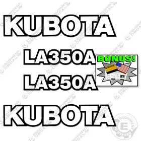 Aftermarket La350a Fits Kubota Decal Kit Frontend Loader Attachment - 3m Vinyl