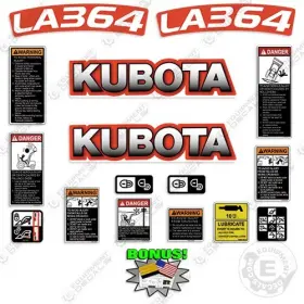 Aftermarket La364 Fits Kubota Decal Kit Loader Arm - 7 Year 3m Vinyl Outdoor Bonus