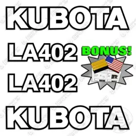 Aftermarket La402 Kubota Decal Kit Frontend Loader Attachment - 3m Vinyl Bonus
