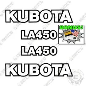 Aftermarket La450 Fits Kubota Decal Kit Frontend Loader Attachment - 3m Vinyl