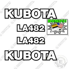 Aftermarket La482 Fits Kubota Decal Kit Frontend Loader Attachment - 3m Vinyl