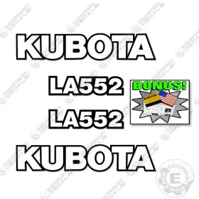 Aftermarket La552 Fits Kubota Decal Kit Frontend Loader Attachment - 3m Vinyl