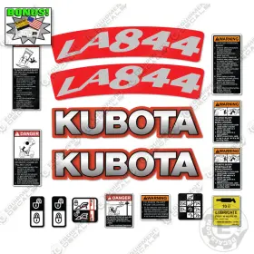 Aftermarket La844 Fits Kubota Decal Kit Tractor Front End Loader Attachment - 3m Vinyl