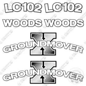 Aftermarket Lc-102 Fits Woods Lc102 Groundmover Decal Kit Bucket - 7 Year Outdoor 3m Vinyl