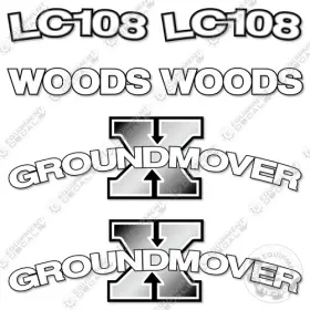 Aftermarket Lc-108 Fits Woods Lc108 Groundmover Decal Kit Bucket - 7 Year Outdoor 3m Vinyl