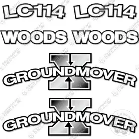 Aftermarket Lc-114 Fits Woods Lc114 Groundmover Decal Kit Bucket - 7 Year Outdoor 3m Vinyl