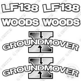 Aftermarket Lf-138 Fits Woods Lf138 Groundmover Decal Kit Bucket - 7 Year Outdoor 3m Vinyl