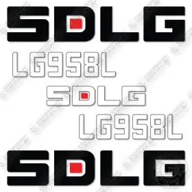 Aftermarket Lg958l Fits Sdlg Wheel Loader Decal Kit - 7 Year Outdoor 3m Vinyl