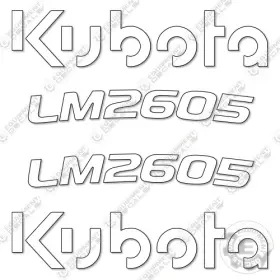 Aftermarket Lm2605 Fits Kubota Decal Kit Tractor Loader Attachment - New Style