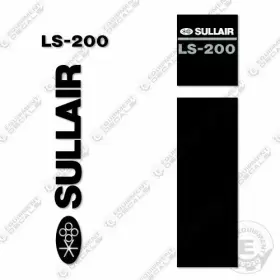 Aftermarket Ls-200 Fits Sullair Decal Kit Air Compressor - 7 Year Outdoor 3m Vinyl