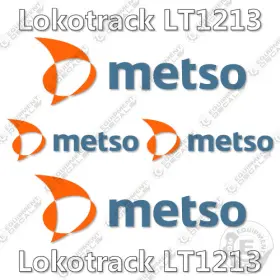 Aftermarket Lt1213 Fits Metso Lokotrack Decal Kit Mobile Hsi Crusher - 7 Year 3m Vinyl