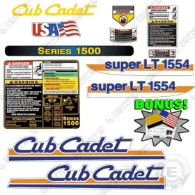 Aftermarket Lt1554 Cub Cadet Super Decal Kit Riding Mower Tractor - 7 Year 3m Vinyl Bonus
