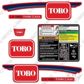 Aftermarket Lx465 Toro Decal Kit Mower - 7 Year Outdoor 3m Vinyl