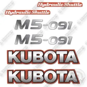 Aftermarket M5-091 Kubota Decal Kit Utility Tractor - Not Genuine Oem
