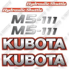 Aftermarket M5-111 Fits Kubota Decal Kit Tractor - 7 Year Outdoor 3m Vinyl