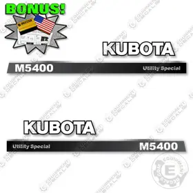 Aftermarket M5400 Fits Kubota Decal Kit Tractor Decals Utility Special - 7 Year 3m Vinyl