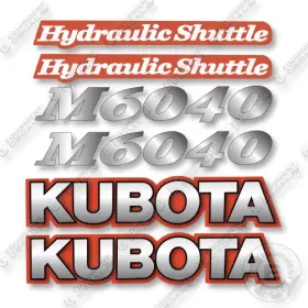 Aftermarket M6040 Kubota Decal Kit Tractor - Aftermarket M6040 Kubota Decal Kit Tractor -
