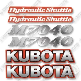 Aftermarket M7040 Kubota Decal Kit Tractor - Aftermarket M7040 Kubota Decal Kit Tractor -