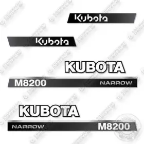 Aftermarket M8200 Fits Kubota Narrow Decal Kit Tractor - 7 Year Outdoor 3m Vinyl