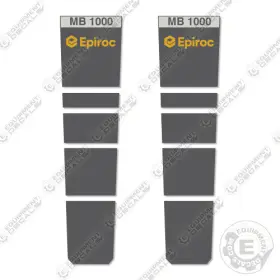 Aftermarket Mb-1000 Fits Epiroc Mb1000 Decal Kit Hammer - 7 Year Outdoor 3m Vinyl