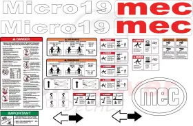 Aftermarket Micro19 Fits Mec Scissor Lift Decal Kit Laminated 3m Vinyl / Free Shipping