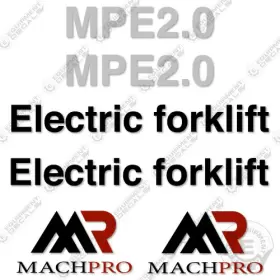 Aftermarket Mpe-2.0 Fits Machpro Mp-2.0 Decal Kit Forklift - 7 Year Outdoor 3m Vinyl Aftermarket Mpe-2.0 Fits Machpro Mp-2.0 Decal Kit Forklift - 7 Year Outdoor 3m Vinyl