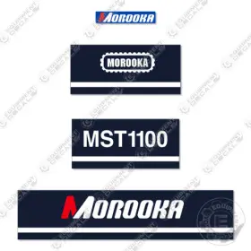 Aftermarket Mst-1100 Fits Morooka Decal Kit Rubber Track Carrier - 3m Vinyl