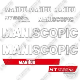 Aftermarket Mt1335sl Fits Manitou Decal Kit Telehandler - 7 Year Outdoor 3m Vinyl