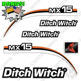 Aftermarket Mx15 Ditch Witch Decal Kit Mini Excavator Replacements - 7 Year 3mvinyl Bonus