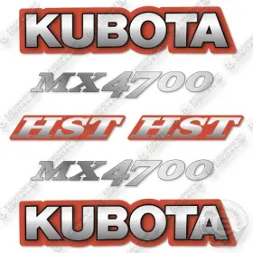 Aftermarket Mx4700 Fits Kubota Decal Kit Tractor - 7 Year Outdoor 3m Vinyl