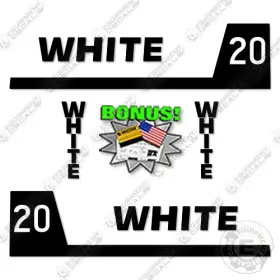 Aftermarket My20 Fits White 20 Decal Kit Forklift Truck - 7 Year Outdoor 3m Vinyl