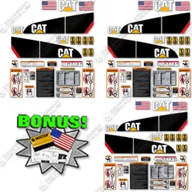 Aftermarket P-6000 Fits Caterpillar P6000 Decal Kit Forklift - 3 Kits Warnings Included