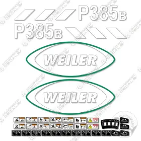 Aftermarket P385b Fits Weiler Decal Kit Paver - Custom White -7 Year Outdoor 3m Vinyl