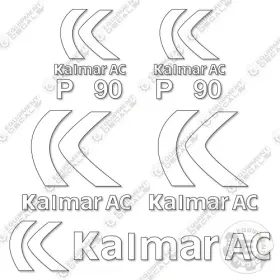 Aftermarket P90cx Fits Kalmar Decal Kit Forklift - 7 Year Outdoor 3m Vinyl