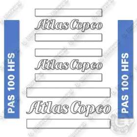 Aftermarket Pas100hfs Fits Atlas Copco Decal Kit Air Pump - 7 Year Outdoor 3m Vinyl