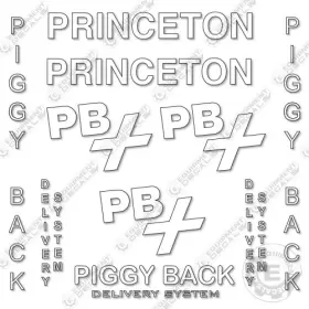 Aftermarket Pb55 Fits Princeton 3x Decal Kit Piggyback Forklift - 7 Year Outdoor 3m Vinyl Aftermarket Pb55 Fits Princeton 3x Decal Kit Piggyback Forklift - 7 Year Outdoor 3m Vinyl