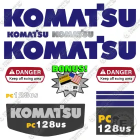 Aftermarket Pc128us-2eo Fits Komatsu Decal Kit Excavator Sticker - 7 Year Outdoor 3m Vinyl