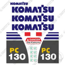Aftermarket Pc130-8 Fits Komatsu Decal Kit Excavator - 7 Year Outdoor 3m Vinyl