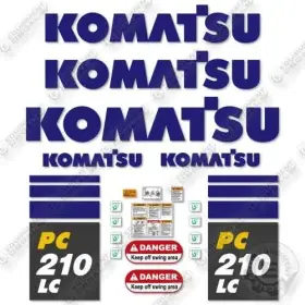 Aftermarket Pc210lc-10 Fits Komatsu Decal Kit Excavator - 7 Year Outdoor 3m Vinyl