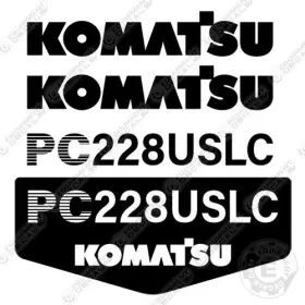 Aftermarket Pc228uslc Fits Komatsu Decal Kit Excavator - 3m Vinyl Decals