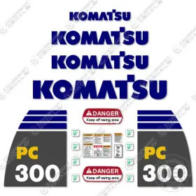 Aftermarket Pc300-8 Fits Komatsu Decal Kit - 7 Year Outdoor 3m Vinyl