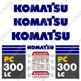 Aftermarket Pc300lc-7 Fits Komatsu Decal Kit - 7 Year Outdoor 3m Vinyl