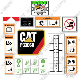 Aftermarket Pc306b Fits Caterpillar Decal Kit Cold Planer - 7 Year Outdoor 3m Vinyl