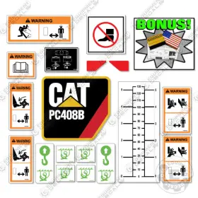 Aftermarket Pc408b Fits Caterpillar Decal Kit Cold Planer - 7 Year Outdoor 3m Vinyl